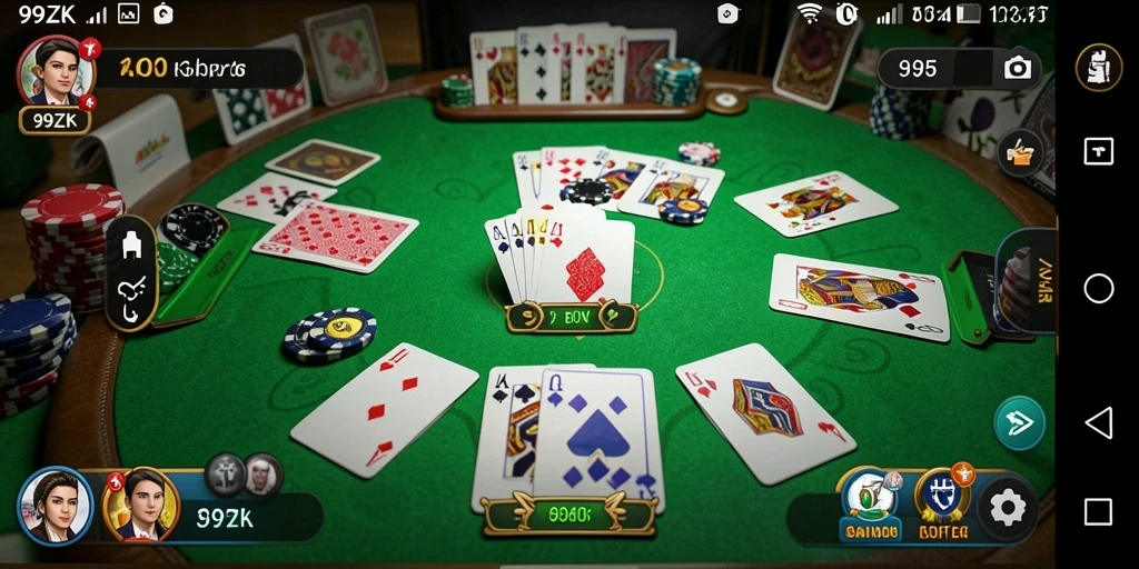 Screenshot gameplay 99ZK menampilkan seru dan keseruan bermain Gaple.