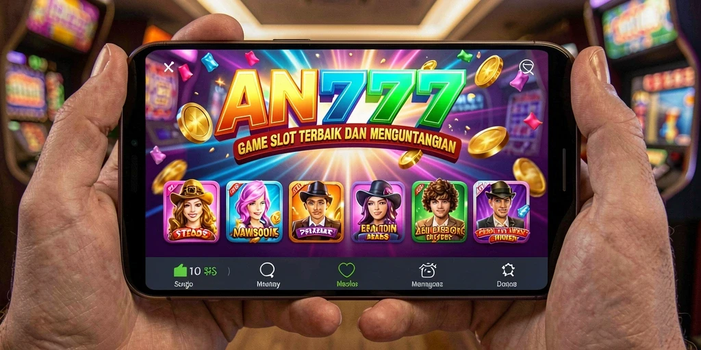 Tampilan layar utama AN777 menunjukkan gameplay Slot yang menarik.
