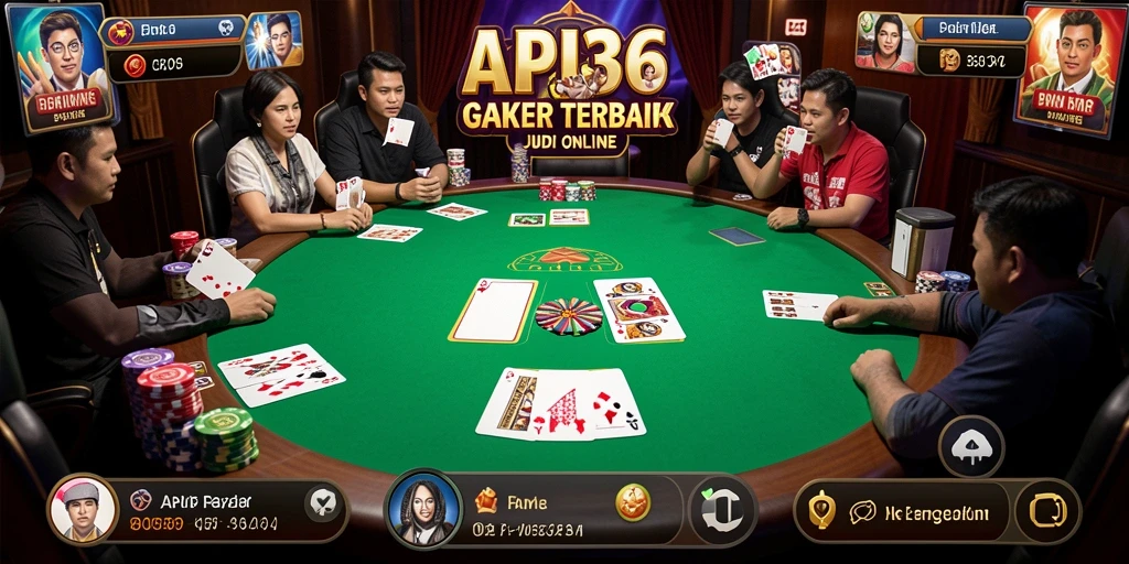 Tampilan gameplay menarik saat bermain poker di API36.