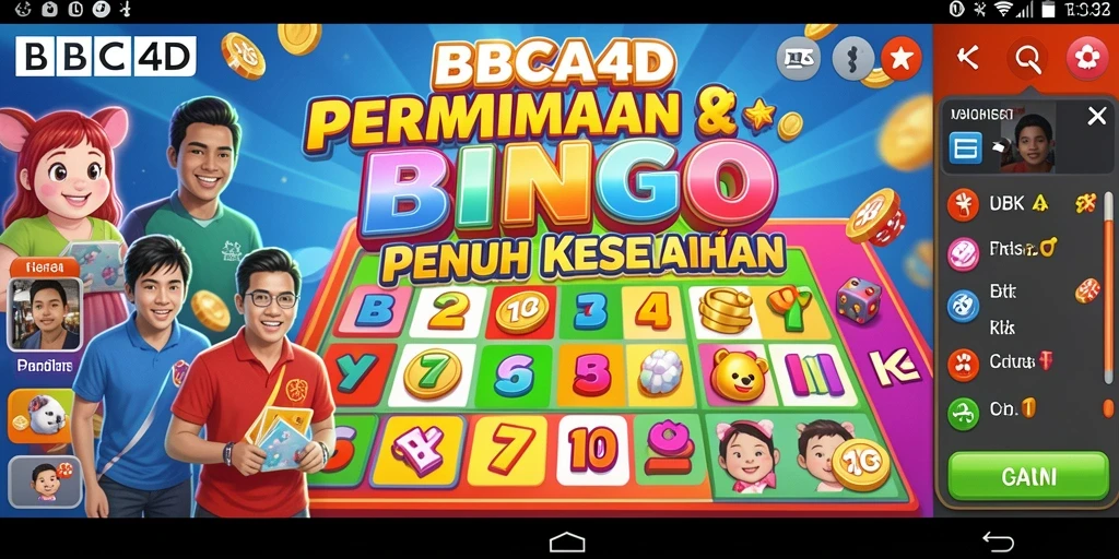 Screenshot gameplay Bingo yang penuh warna dan menarik di BBCA4D.