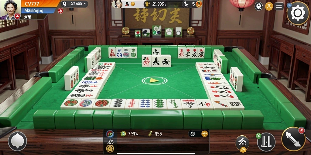 Tampilan gameplay seru dari permainan Mahjong CV777.