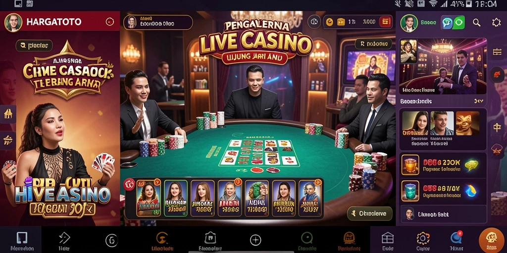 Screenshot HARGATOTO menampilkan dealer langsung dan gameplay yang seru.