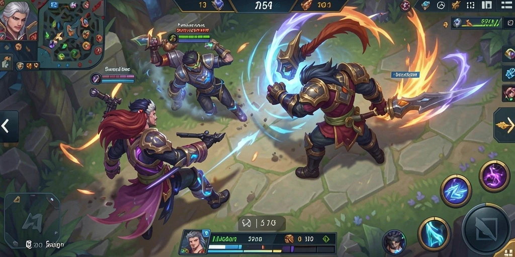 Screenshot gameplay IDAGAME yang menampilkan pertarungan seru antara pemain.