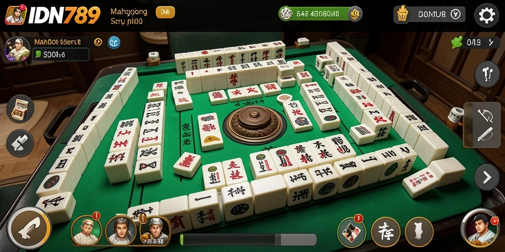 Tampilan menarik gameplay Mahjong di IDN789.
