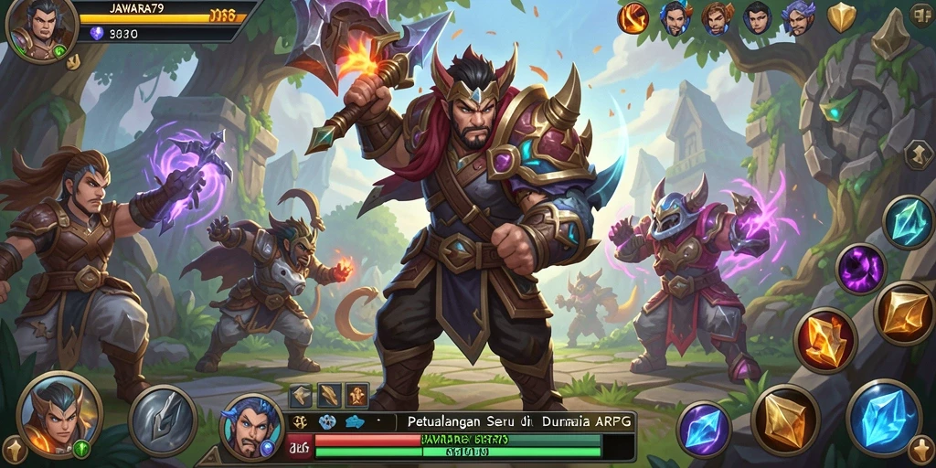 Tampilan menarik dari gameplay ARPG JAWARA79 yang mendebarkan.