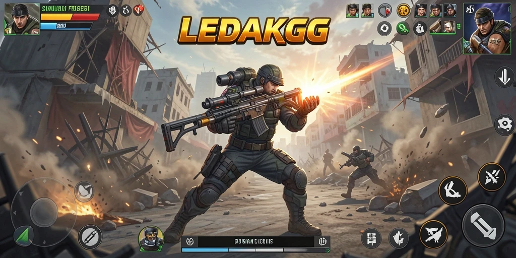 Tangkapan layar gameplay menunjukkan aksi seru dalam LEDAKGG.