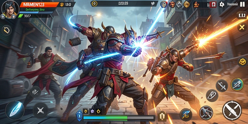 Tampilan gameplay MAMEN123 yang intens dan penuh aksi.