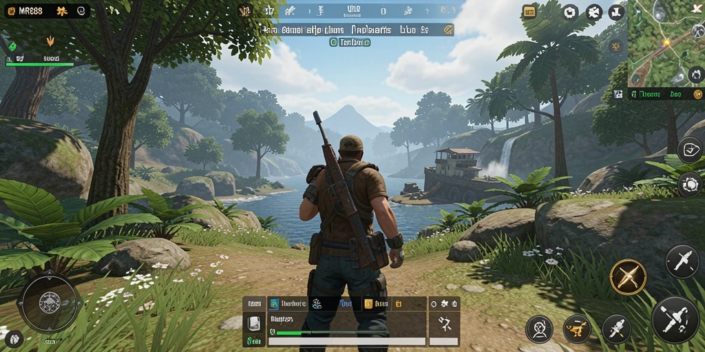 Tangkapan layar gameplay MR888 menampilkan eksplorasi dunia terbuka yang menakjubkan.
