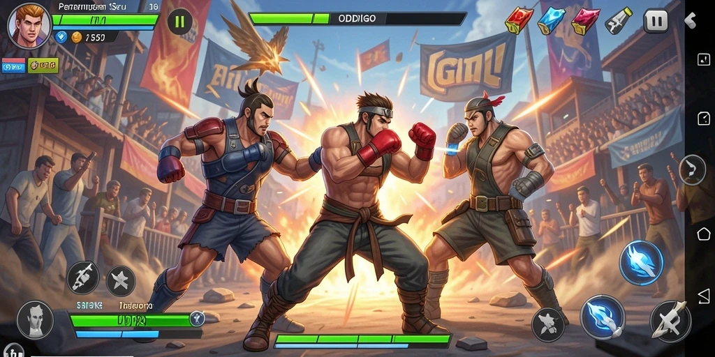 Tampilan screenshot ODDIGO menunjukkan aksi pertarungan yang mendebarkan.