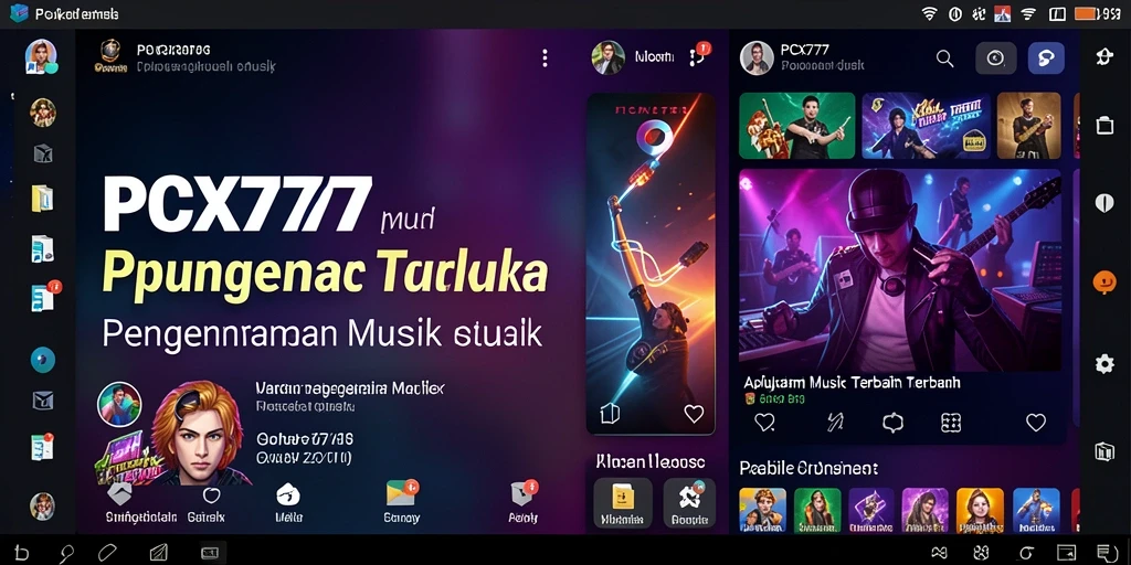 Tampilan menarik dari gameplay PCX777 yang penuh musik.