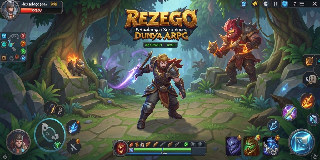 Menampilkan aksi seru dalam dunia ARPG di REZEGO.