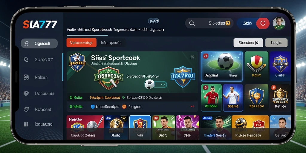 Screenshot SIA777 menampilkan tampilan antarmuka sportsbook yang intuitif.