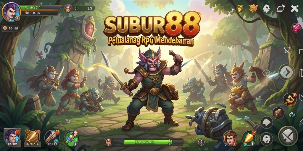 Tangkapan layar utama SUBUR88 menampilkan aksi petualangan RPG yang seru.