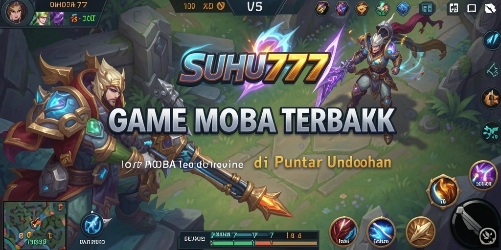 Screenshot dari gameplay <strong>Suhu777</strong> menunjukkan pertarungan sengit antar tim.