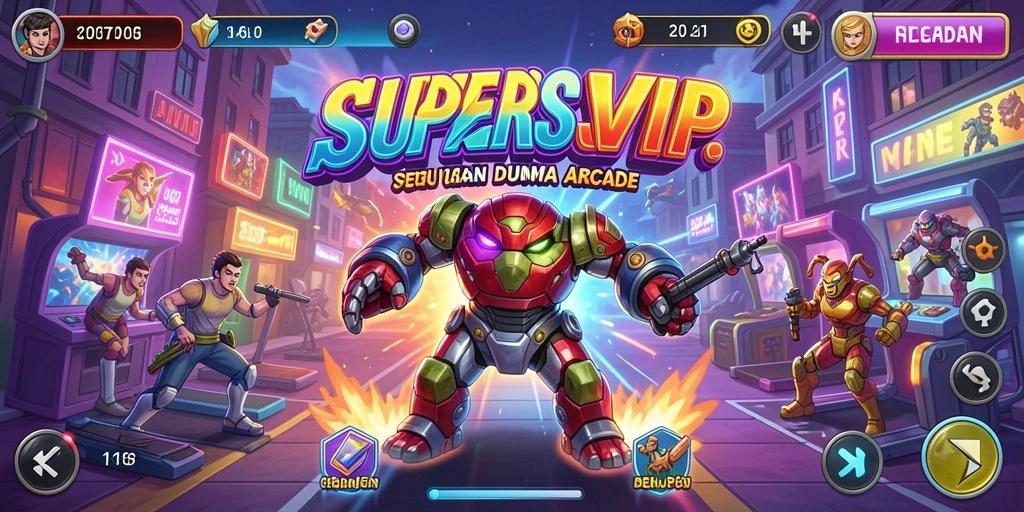 Tampilan gameplay SUPERSVIP yang seru dan menarik.