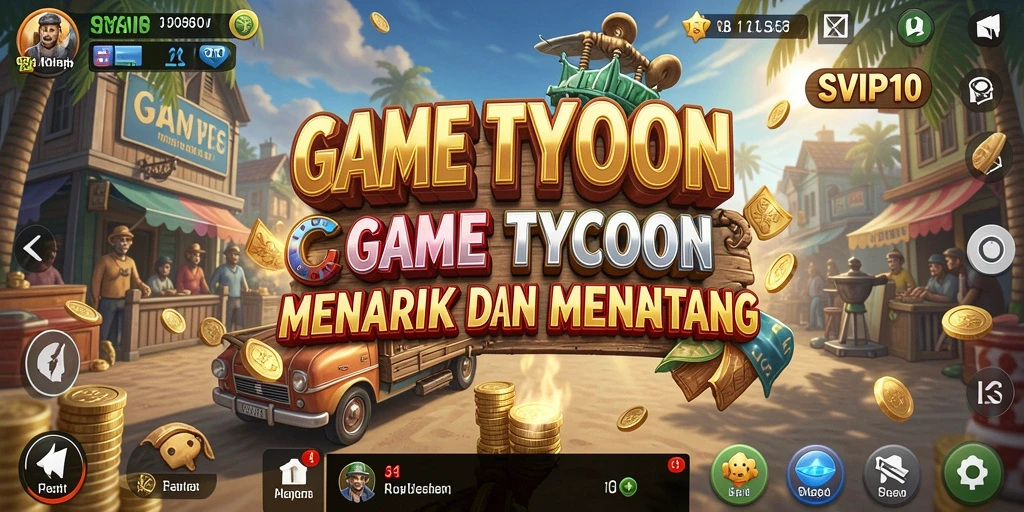 Tampilan menarik dari gameplay SVIP10 dalam mengelola bisnis Tycoon.