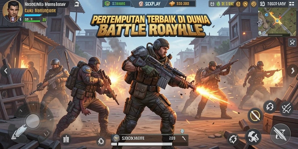 Tampilan gameplay seru saat berkompetisi dalam SXXPLAY Battle Royale.