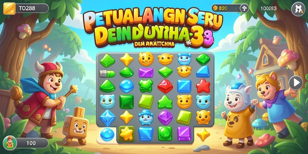 Tampilan gameplay <strong>TO288</strong> yang penuh warna dan menantang.